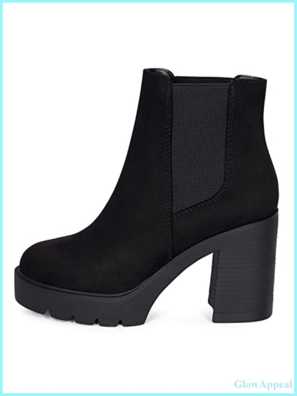 Womens Platform Ankle Boots Chunky Block Heel Chelsea Booties Lug Sole